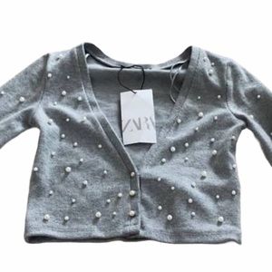 Zara cardigan and crop top set